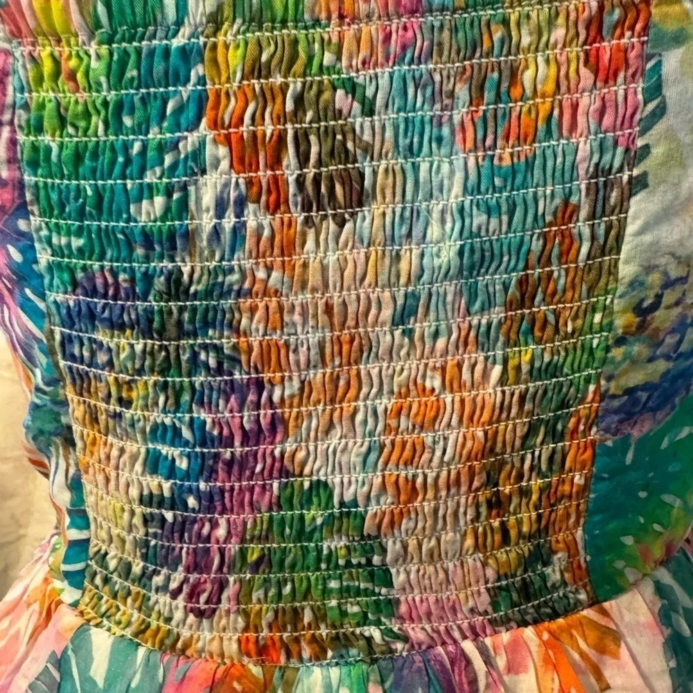 Destination 365 Long Maxi Dress. Size XS. Braided Straps. Floral. New - Picture 7 of 16